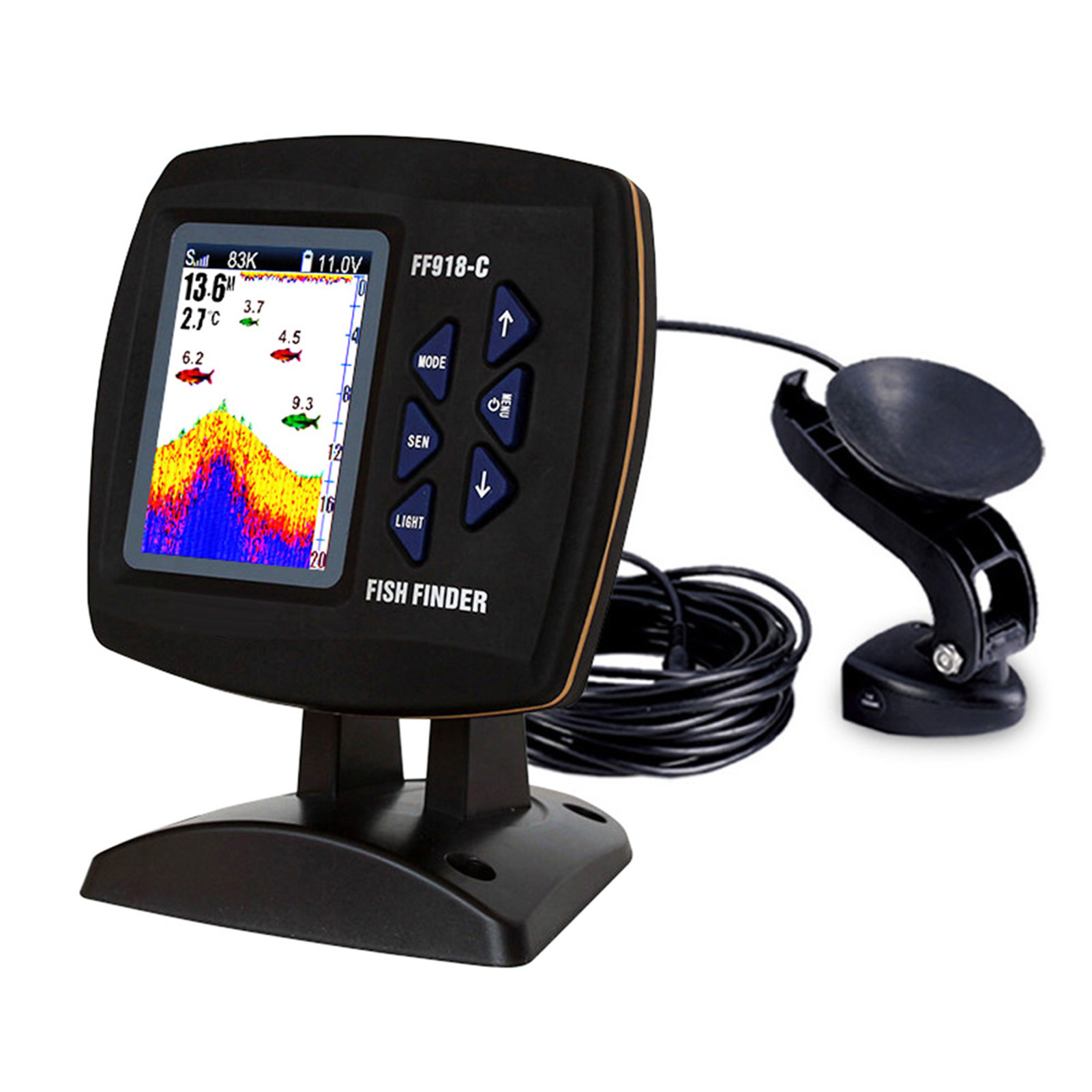 Color Screen Wired Fish Finder - đánh giá và giá Fishing Boat Depth Finder